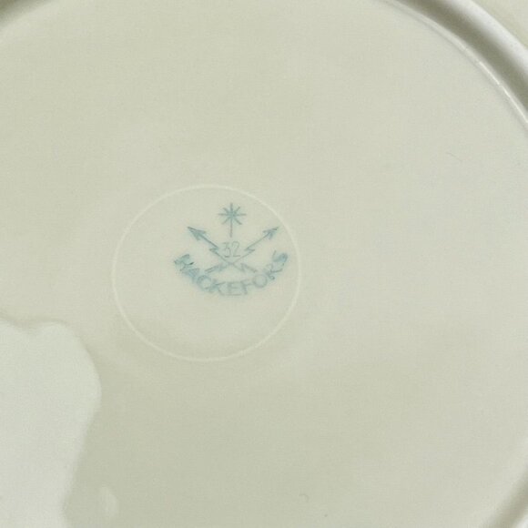 Vintage Hackefors 4 Dessert Bread Plates 32 Porslin Sweden Gold Trimmed Floral - Picture 7 of 9